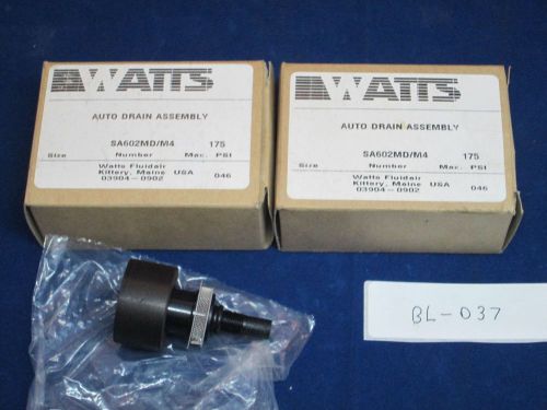 Lot of 2 NEW Watts SA602MD/M4 Fluidair Drain Valve SA602MDM4