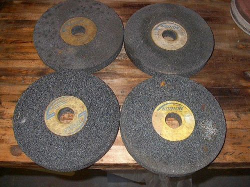 LOT 4 NORTON ABRASIVE GRINDING WHEELS 8 X 1 X 1-1/4 HOLE