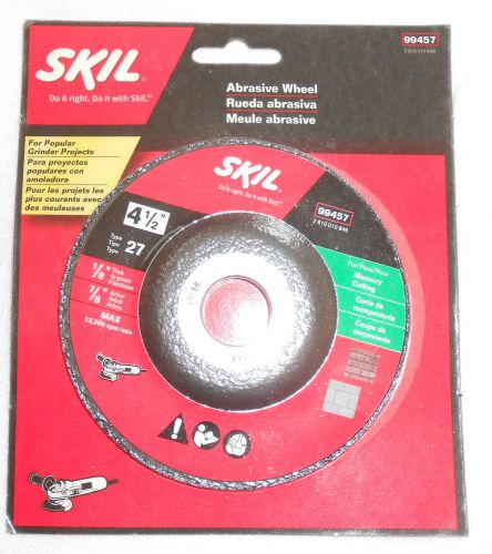 Skil 4.5&#034; Abrasive Grinding Wheel Type 27 Masonry Cutting