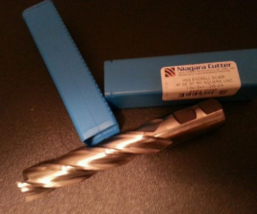 Niagara Cutter EDP# 42285 HSS Square Nose SC406 Endmill w/4 Flutes