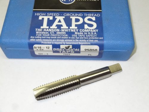 new HANSON WHITNEY 9/16-12 NC GH-3 H3 3FL Plug Spiral Point Tap 25050 USA