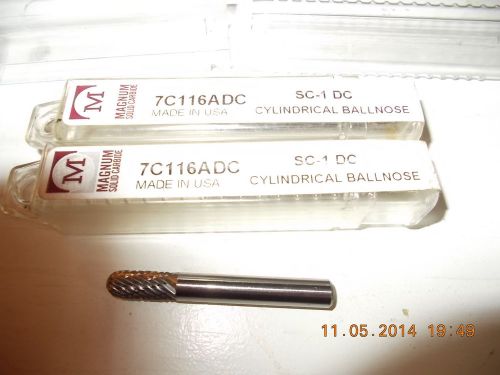 3 - 7c116adcv  - sc-1-dc 1/4&#034; x 1/4&#034; x 5/8&#034; loc double cut ballnose bit for sale