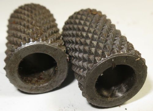 One pair of diamond knurls, 1” long,  3/8 ” bore, union tool co. #bb106 for sale