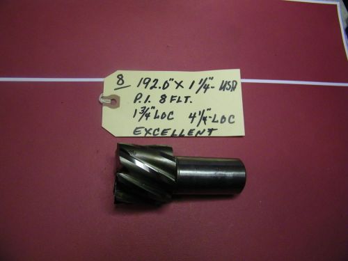 END MILL - 8 FLUTES - BTM CUT - 1.920 X 1 1/4&#034;, 4 1/14&#034; OAL, 1 3/4&#034; LOC,. USA