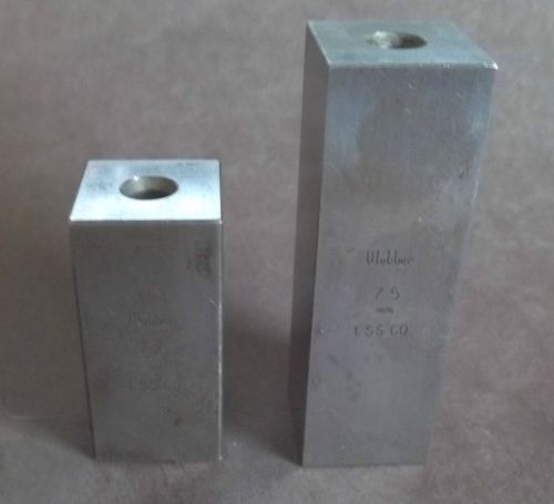 2 Starrett-Webber Metric Gage-Gauge Blocks 50mm, 75mm (I3)