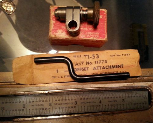 Starrett offset attachment, sleeve, and ruler