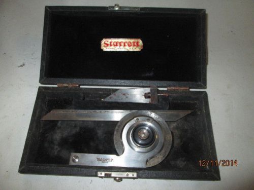 MACHINIST MILL LATHE Starrett Protractor Gage Gauge in Case