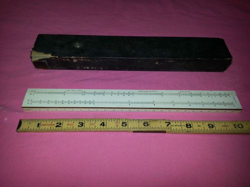 MACHINIST&#039;S ENGINEER&#039;S KEUFFEL &amp; ESSER #N4041 WOODEN SLIDE RULE CALCULATOR