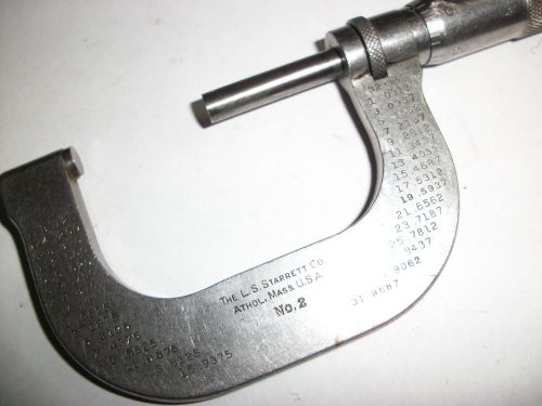 USED STARRETT NO 2  -- 1-2&#034; MICROMETER