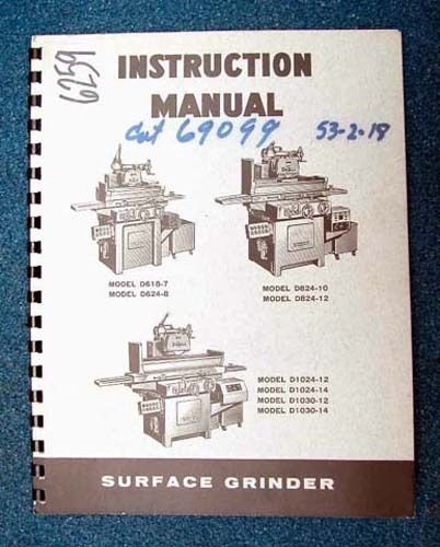 DoALL Instruction Manual for Precision Surface Grinders( Inv. 16490)