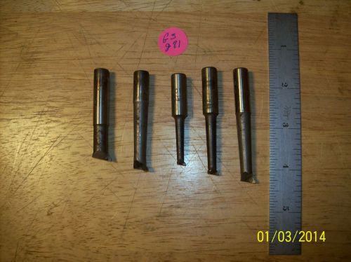 Boring Bars 5-Pc’s 3/8” Shank  1/4 ” – 7/16” Head size USED