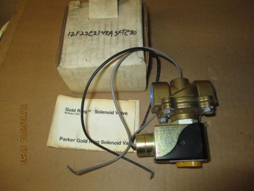 PARKER  GOLD RING VALVE 3/4&#034; 12F22C2148A3F NORMALLY CLOSED 24V