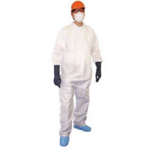 Coveralls, 25 Count Elastic Wrist/Ankle, White - Medium