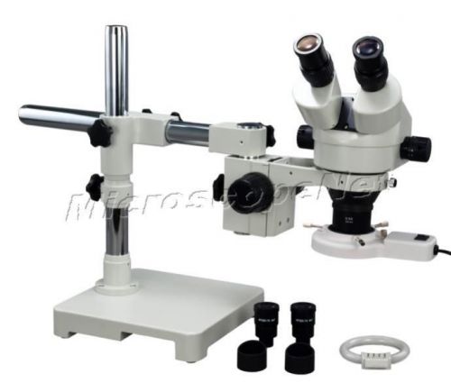 3.5-90x boom stand zoom stereo microscope+8w ring light for sale