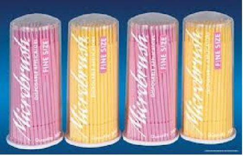 Microbrush Tube Fine Size Pink/Yellow 400/pk (2 ea color) MFA400