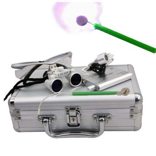 Dentist binocular loupes head light aluminum box dental oral mouth mirror yin808 for sale