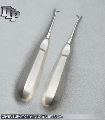 2 Dental Elevators Cryer # 44 &amp; 45 Surgical Instruments