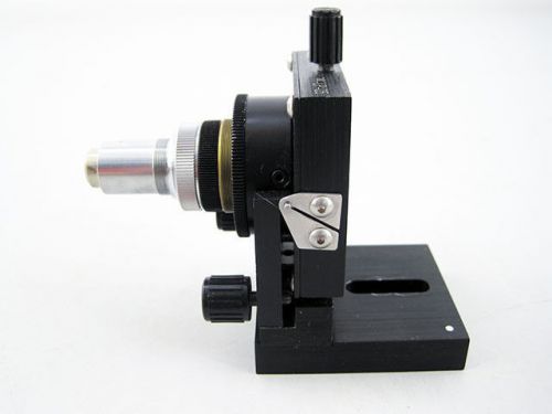 NEWPORT M-LP-05 METRIC LENS POSITIONER, M-BP-4 BASE &amp; MICROSCOPE OBECTIVE LENS