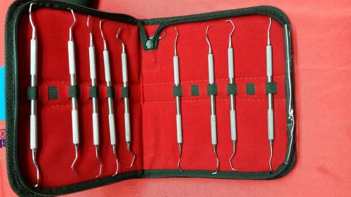 GERMAN  SET OF 9 PCS PERIODONTAL GRACEY CURETTES KIT DENTAL SURGICAL INSTRUMENTS