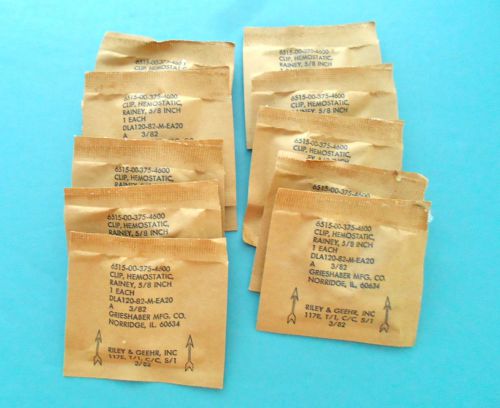 11 Individually Sealed Hemostatic Clip, Rainey 5/8 inch by Greishaber Mfg