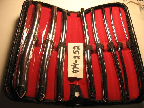 HEGAR UTERINE DILATORS &#034;7 1/2&#034; SET OF 8