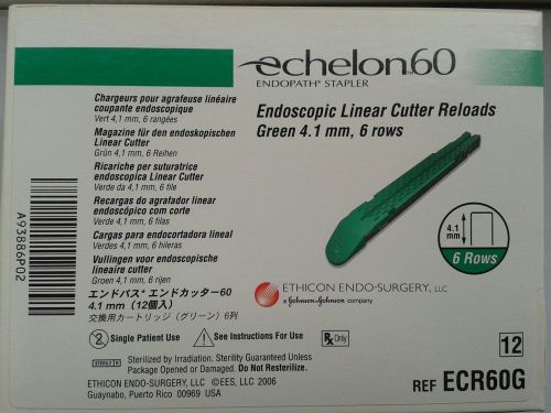 ETHICON ECR60G Endoscopic Linear Cutter Reloads Green 4.1mm Box Of 12