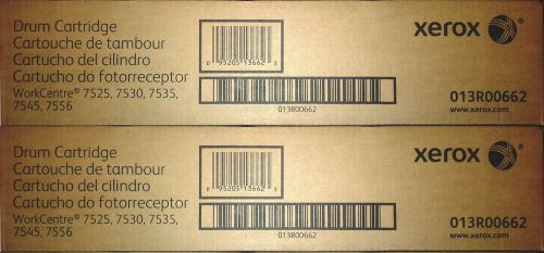 2 NEW Xerox Drum Cartridges 013R00662 for WorkCentre 7525 7530 7535 7545 7556