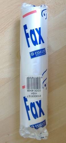 2  x  ESSELTE DATALINE FAX ROLLS  210 x 30 x12.7