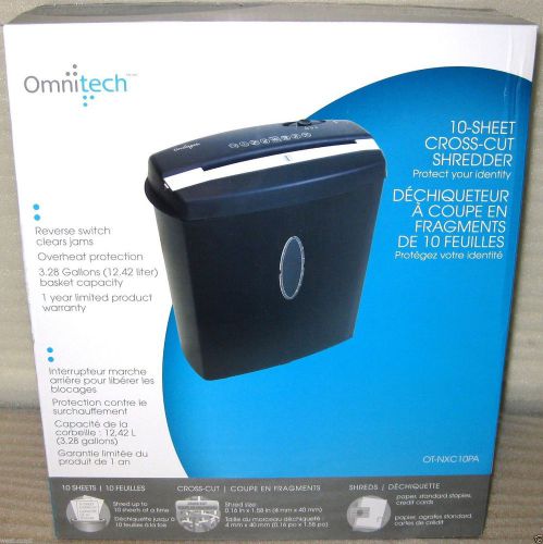 Omnitech 10 Sheet Cross-Cut Shredder