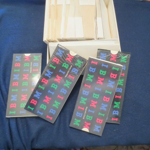 4 New Old Stock Sealed IBM Magnetic Cards &amp; Hundreds Of New Card Files Orig Box