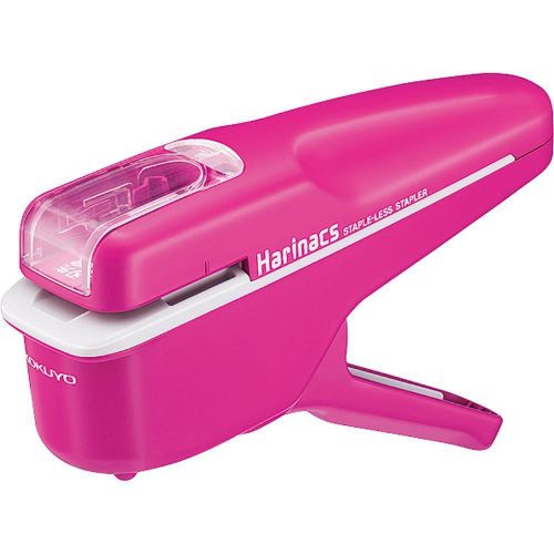 Kokuyo Harinacs Japanese Stapleless Stapler Pink