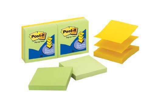 Post-it Pop-up Apple Fresh Note - Pop-up, Repositionable - 3&#034; X 3&#034; - (r3306apl)