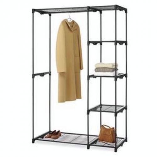 Double Rod Closet Storage &amp; Organization 6779-4114-BLK