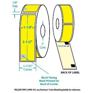 LABELS fo DYMO WRITER Address Label 130x12 YELLOW#30255