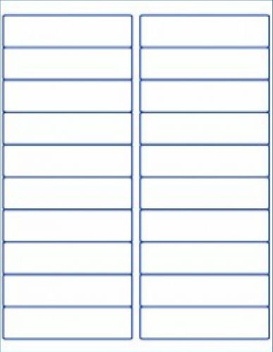 (1&#034; x 4&#034; labels) white matte blank sheet laser inkjet 500; made in USA