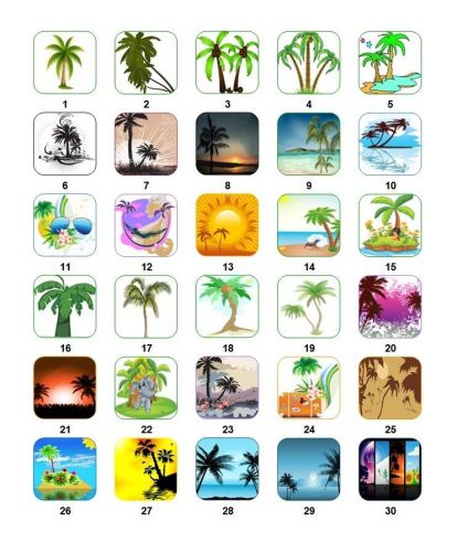 30 personalized return address palm trees labels buy 3 get 1 free (pts1) for sale