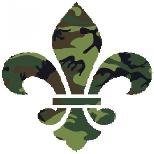 30 Custom Green Camo Fleur De Lis Personalized Address Labels