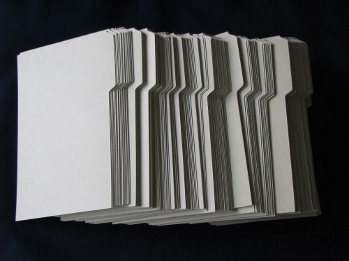 Lot of 176 5&#034; x 8&#034; green pressboard card guides new file index blank 1/3 cut for sale