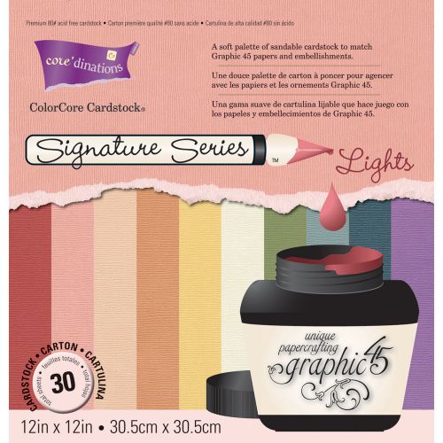 Darice Signature Series Graphic 45 Cardstock Pad 12-in x 12-in 30/Pkg Lights