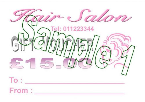 HAIR BEAUTY NAIL SALON BARBER SHOP GIFT VOUCHERS 60 PRINTING DESIGNED  4 U