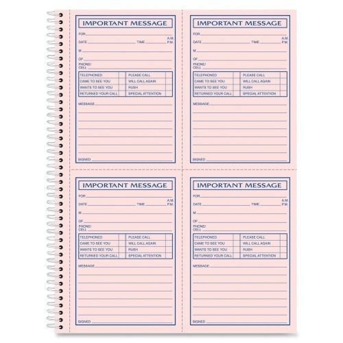 Adams Carbonless Important Message Pad - 200 Sheet(s) - 2 Part - 11&#034;x8.5&#034;