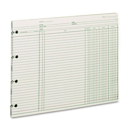 Wilson Jones Accounting, 9-1/4 x 11-7/8, 100 Loose Sheets/Pack, PK - WLJGN2D