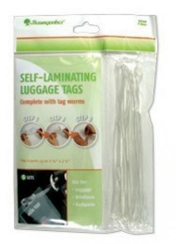 Self laminating luggage tags w/worms 5pk62946 for sale