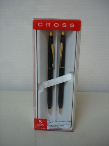 Cross classic century classic black ballpoint pen &amp; 0.7mm pencil set   250105 for sale