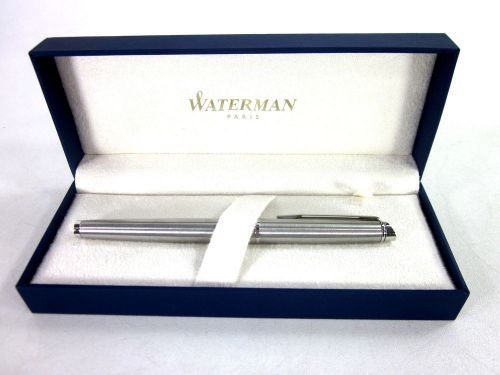 WATERMAN HEMISPHERE STAINLESS STEEL CT (CHROME TRIM) FOUNTAIN PEN FINE BRILLIANT