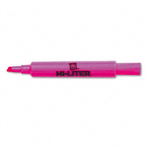 Avery HI-LITER Desk Style Highlighter, Chisel Tip, Fl. Pink, Dozen - AVE24010