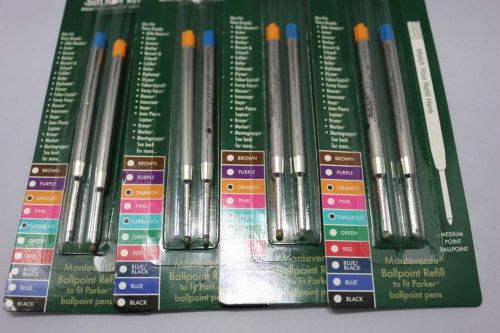 Monteverde Pen Refill Medium Point Ballpoint Orange Turquoise 790-455