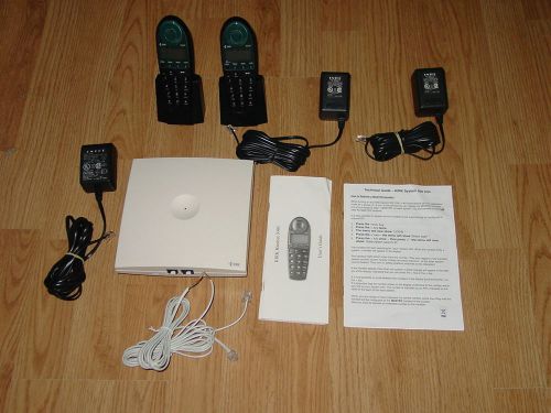 KIRK SYSTEM 500 2G4 CORDLESS PHONE SOLUTION BASE STATION &amp; Two 3040 HANDSETS