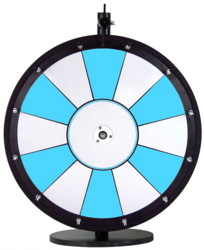 18&#034; sky blue and white promotional dry erase trade show prize wheel for sale
