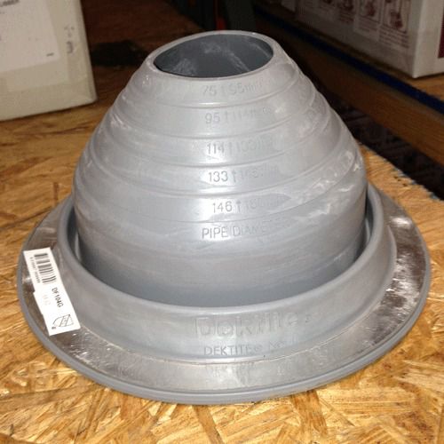 No 4 Pipe Flashing Boot by Dektite for Metal Roofing